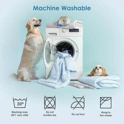 Cooling Pet Blanket for Dogs & Cats – Soft Washable Summer Cooling Mat for Beds, Crates & Sofas