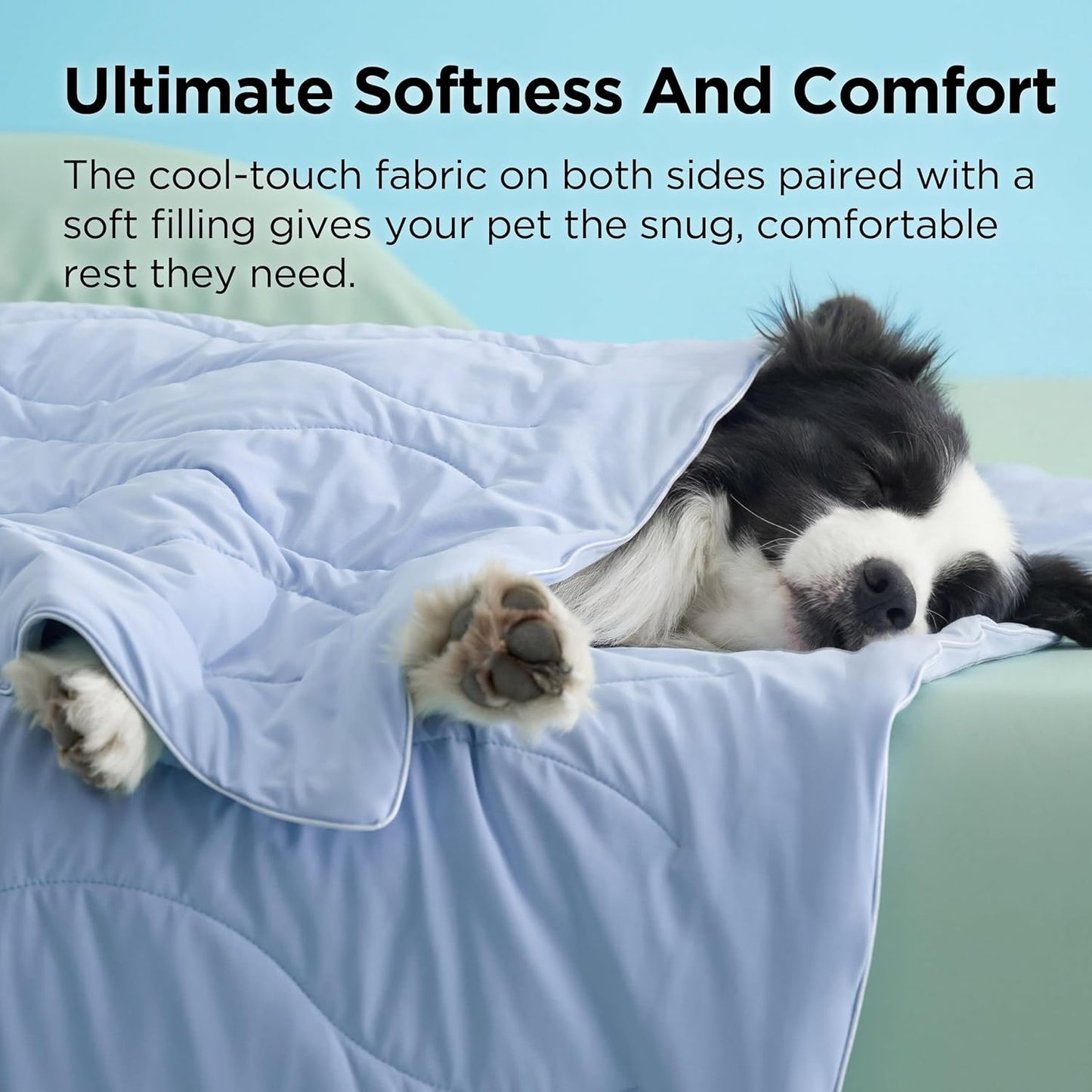 Cooling Pet Blanket for Dogs & Cats – Soft Washable Summer Cooling Mat for Beds, Crates & Sofas